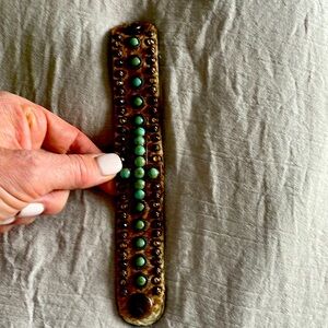 Rowdy Cowgirl leather cuff